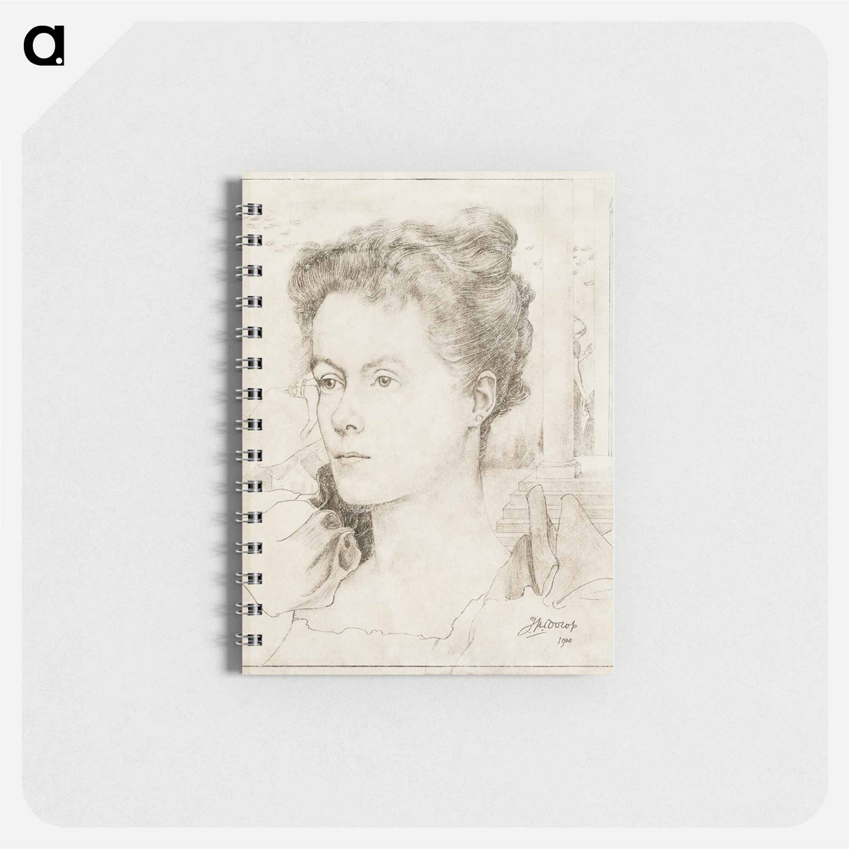 Portrait of Jan Toorop's wife Annie Hall or her sister Janet Hall - ヤン・トゥーロップ Memo.