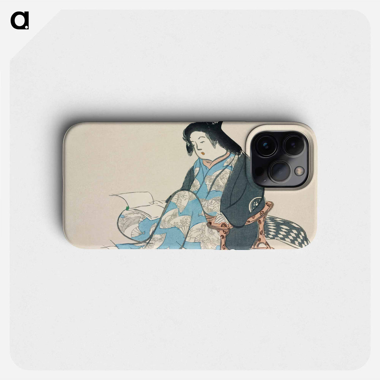 Reading lady from Momoyogusa–Flowers of a Hundred Generations - 神坂 雪佳 Phone Case.