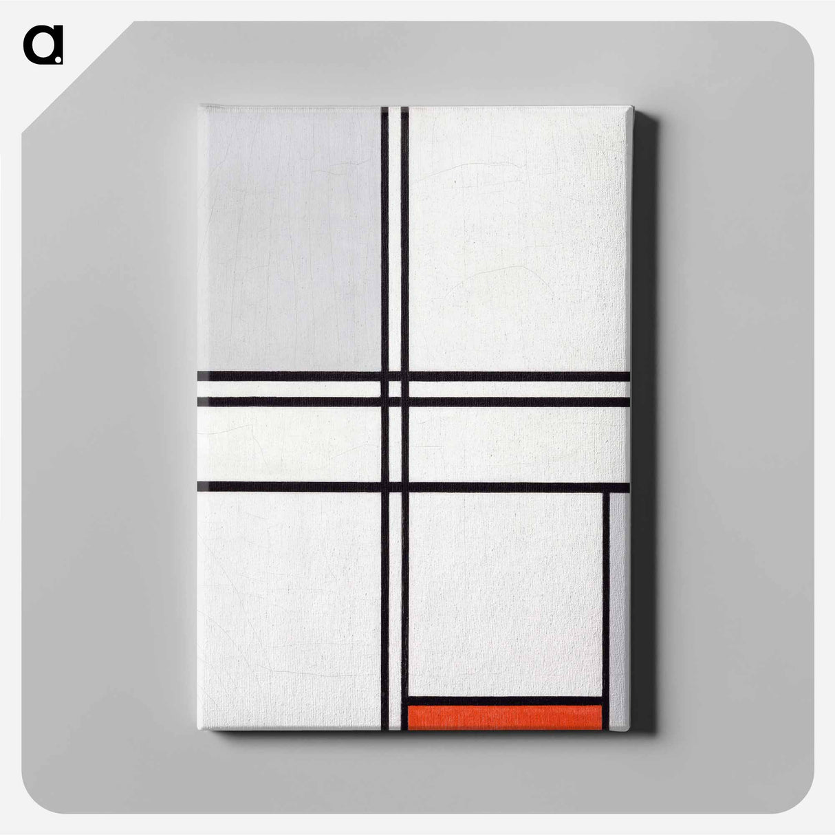 Composition Gray-Red - ピエト モンドリアン Canvas.