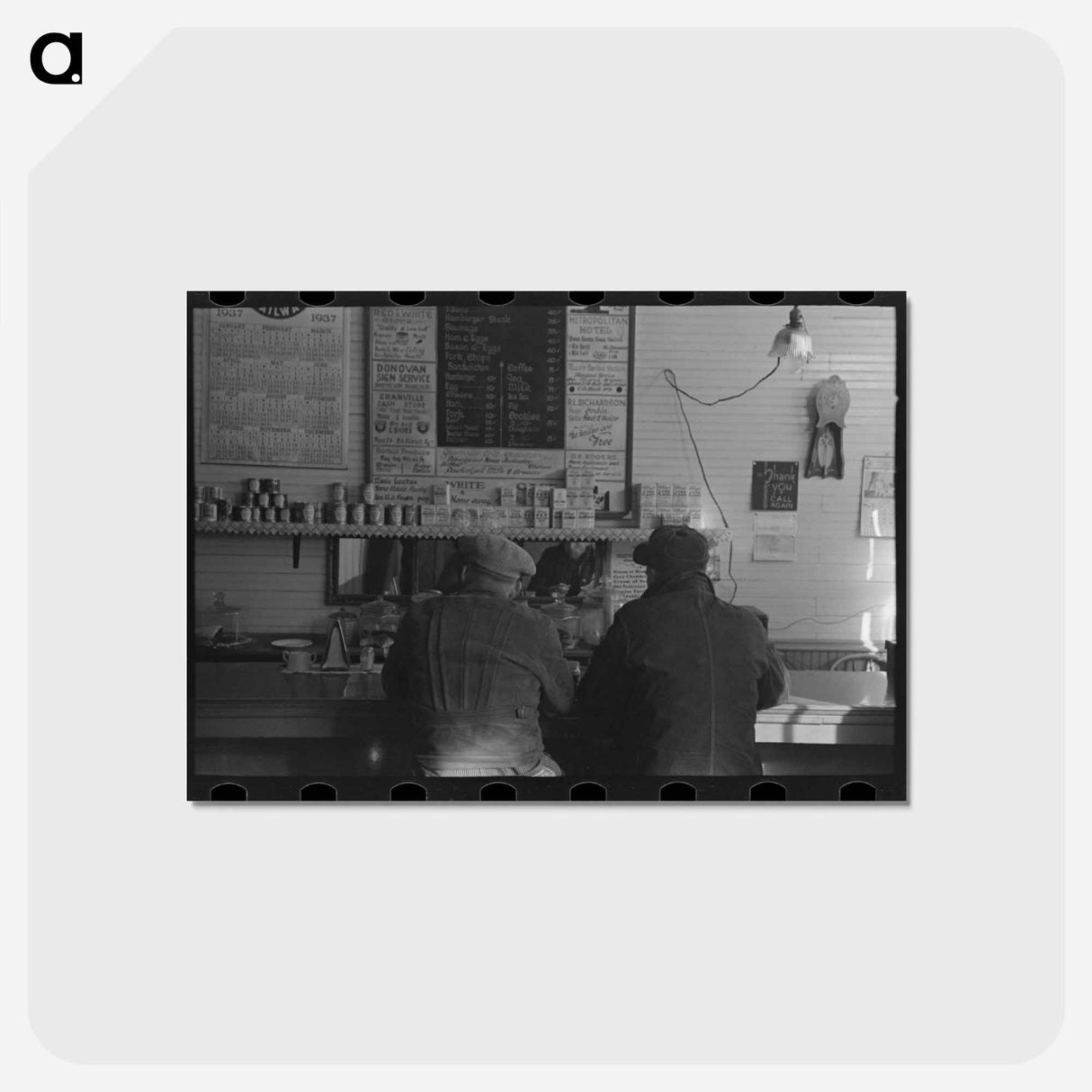 アートポストカード-Breakfast in Granville Cafe
- ラッセル リー Postcard.