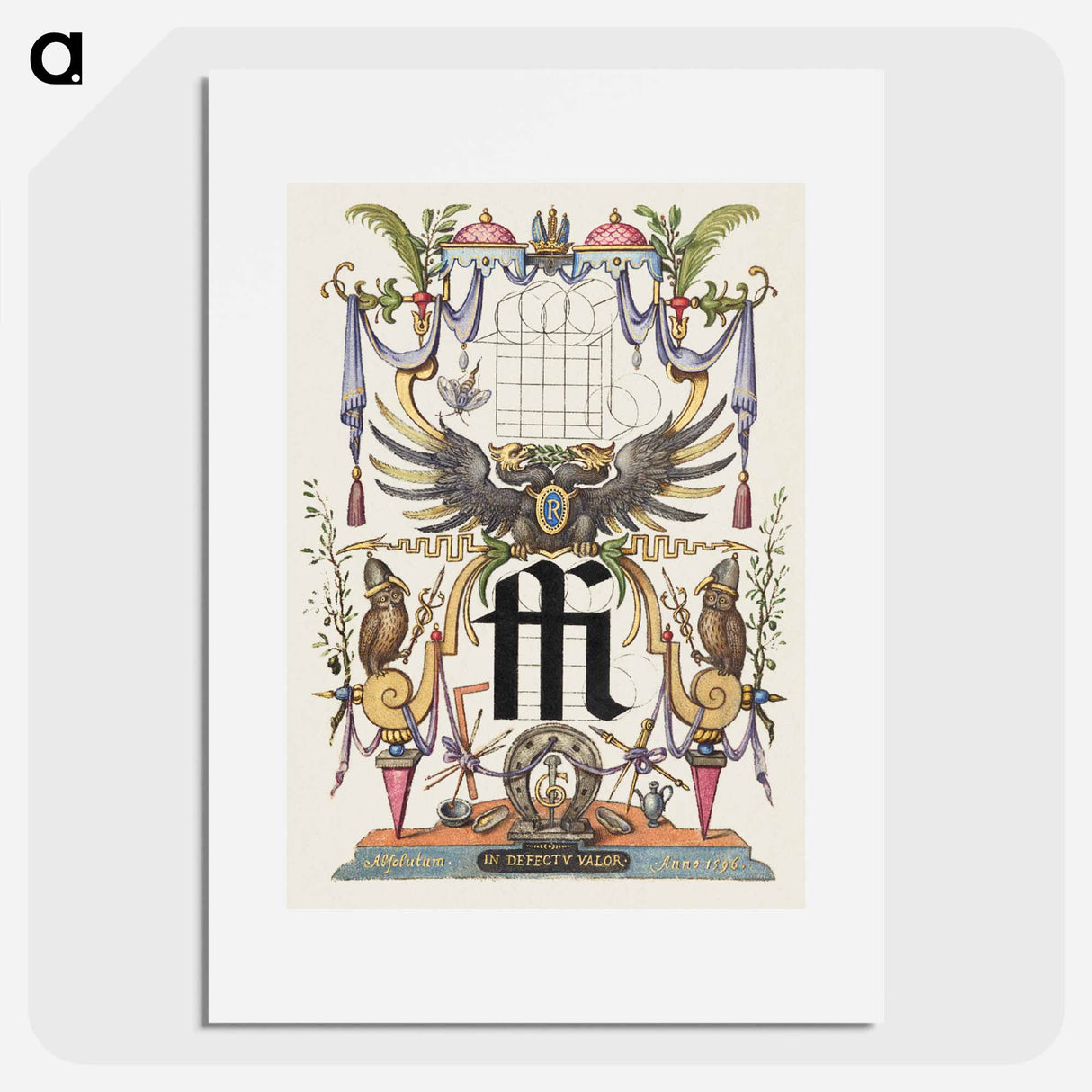 アートポスター-Guide for Constructing the Ligature ffi from Mira Calligraphiae Monumenta
- 書道のお手本 Poster.