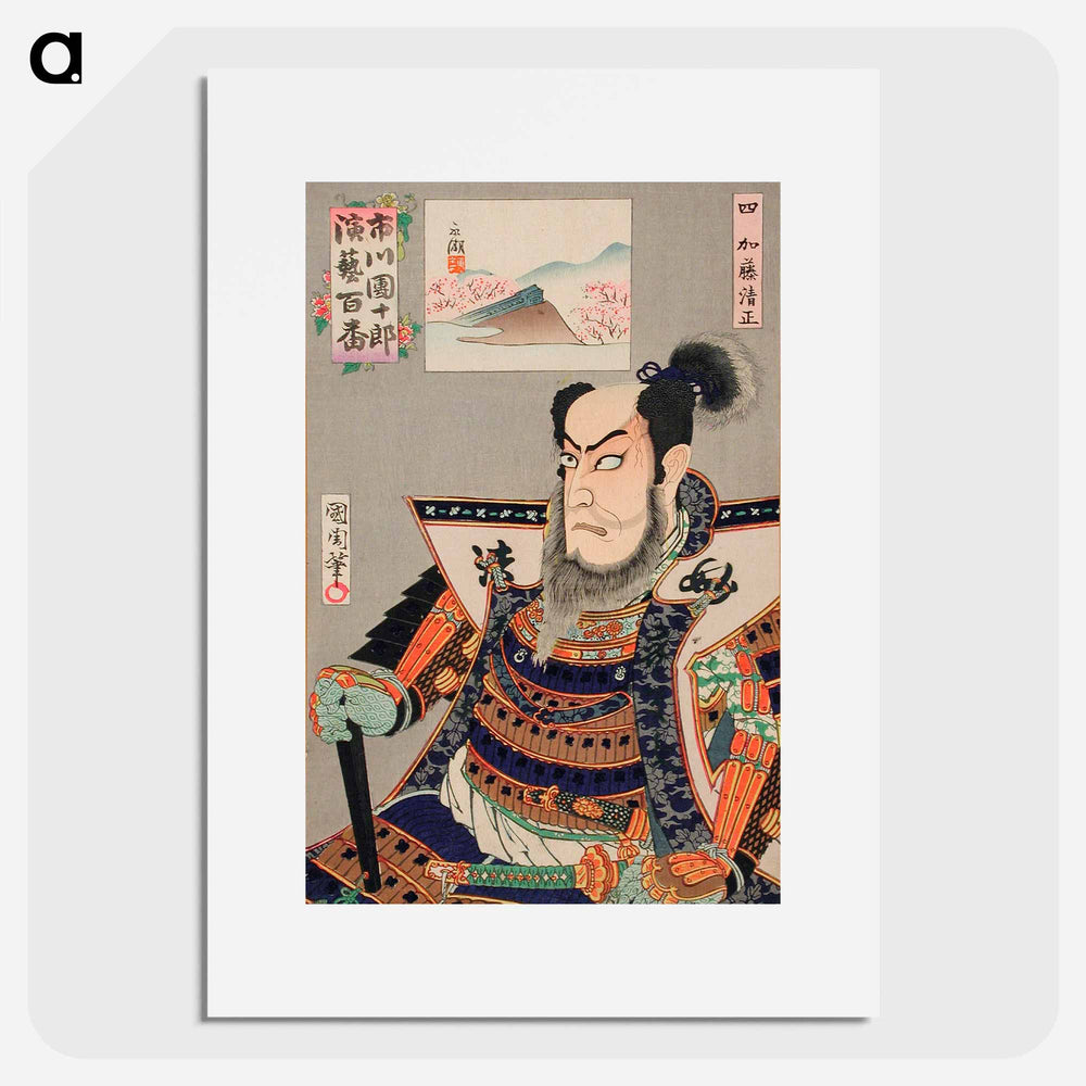 Katō Kiyomasa - Toyohara Kunichika Poster.