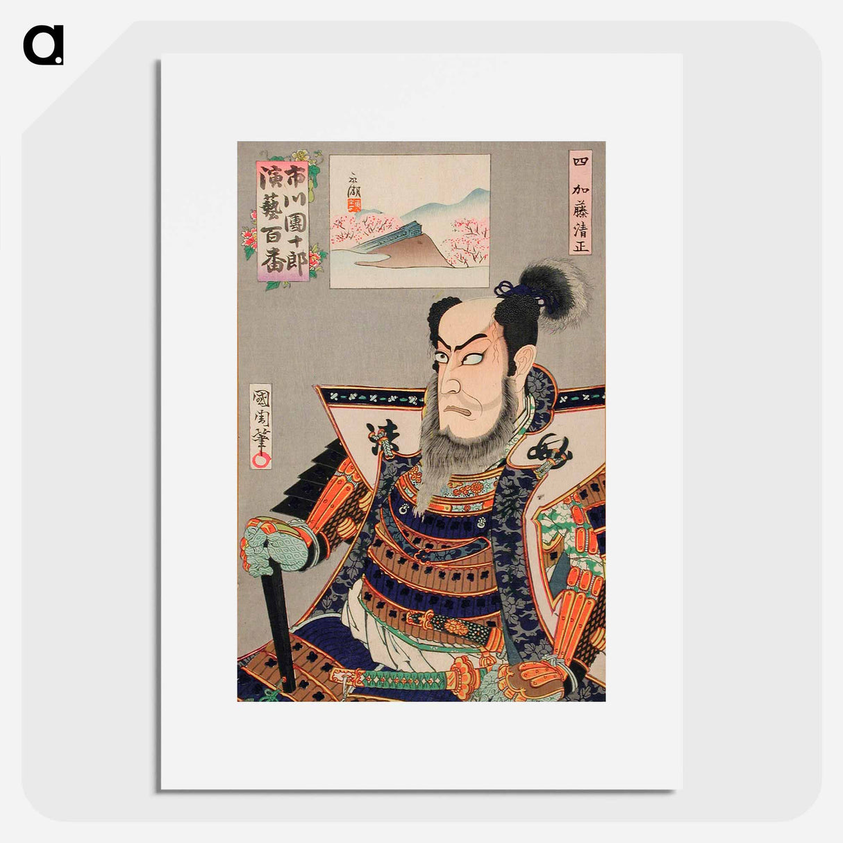 Katō Kiyomasa - Toyohara Kunichika Poster.