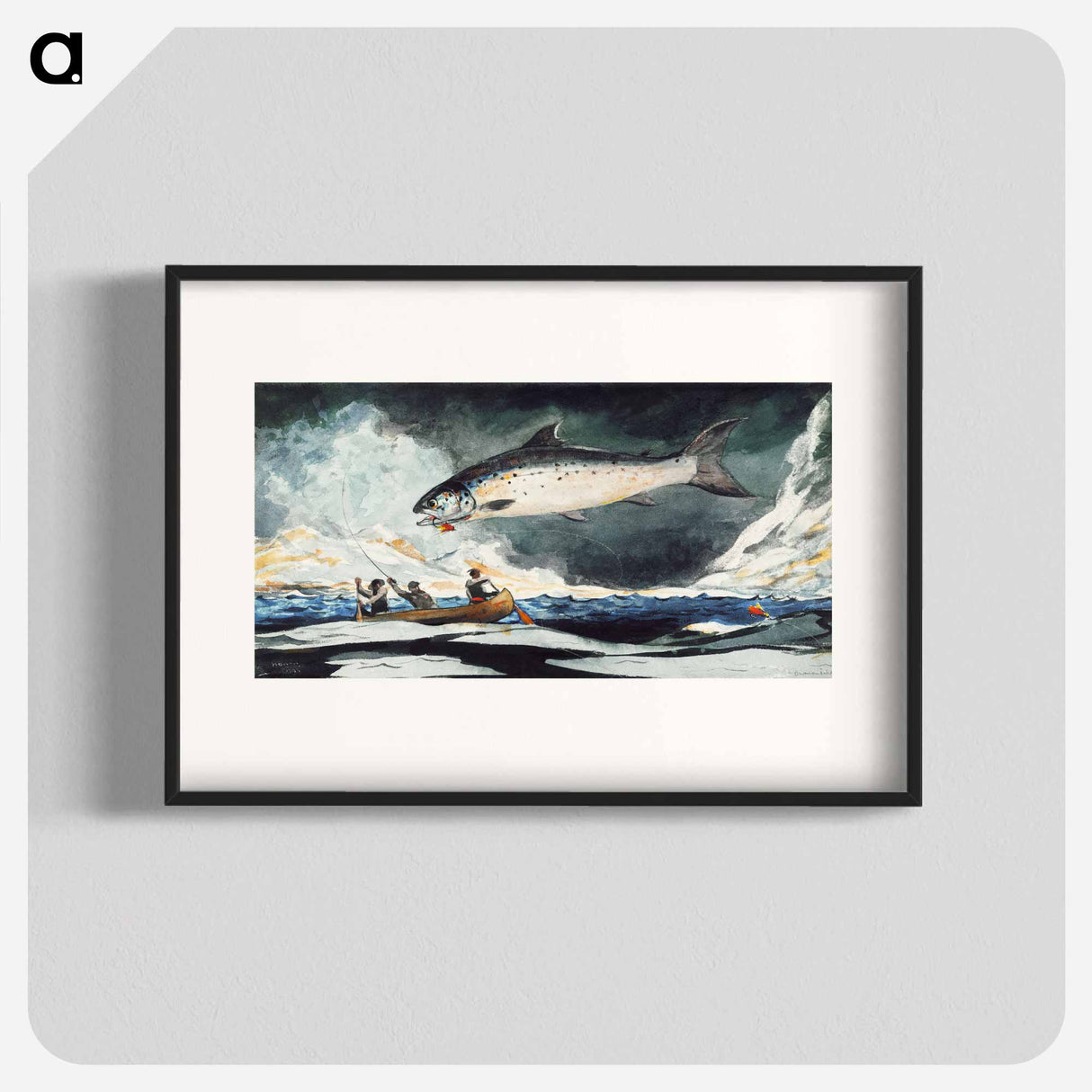 アートポスター-A Good Pool, Saguenay River - ウィンスロー ホーマー Poster.