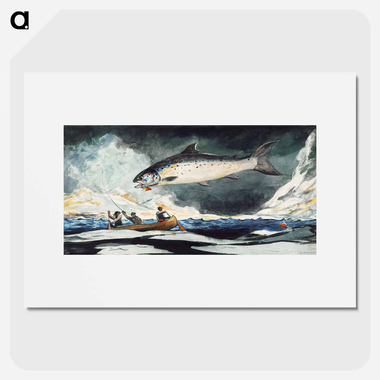 アートポスター-A Good Pool, Saguenay River - ウィンスロー ホーマー Poster.