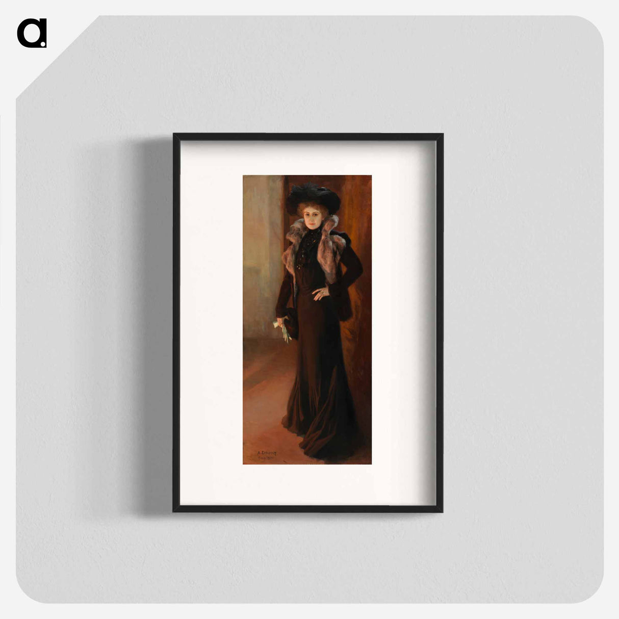 Portrait of the opera singer Aino Ackté - アルバート エーデルフェルト Poster.