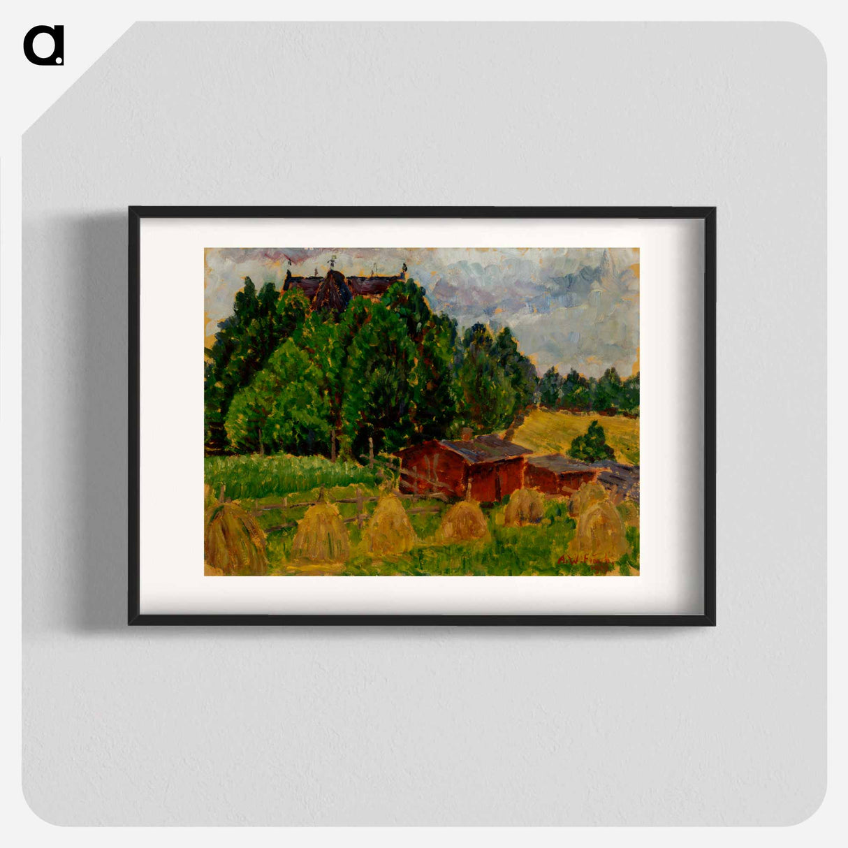 Landscape from padasjoki - アルフレッド ウィリアム フィンチ Poster.