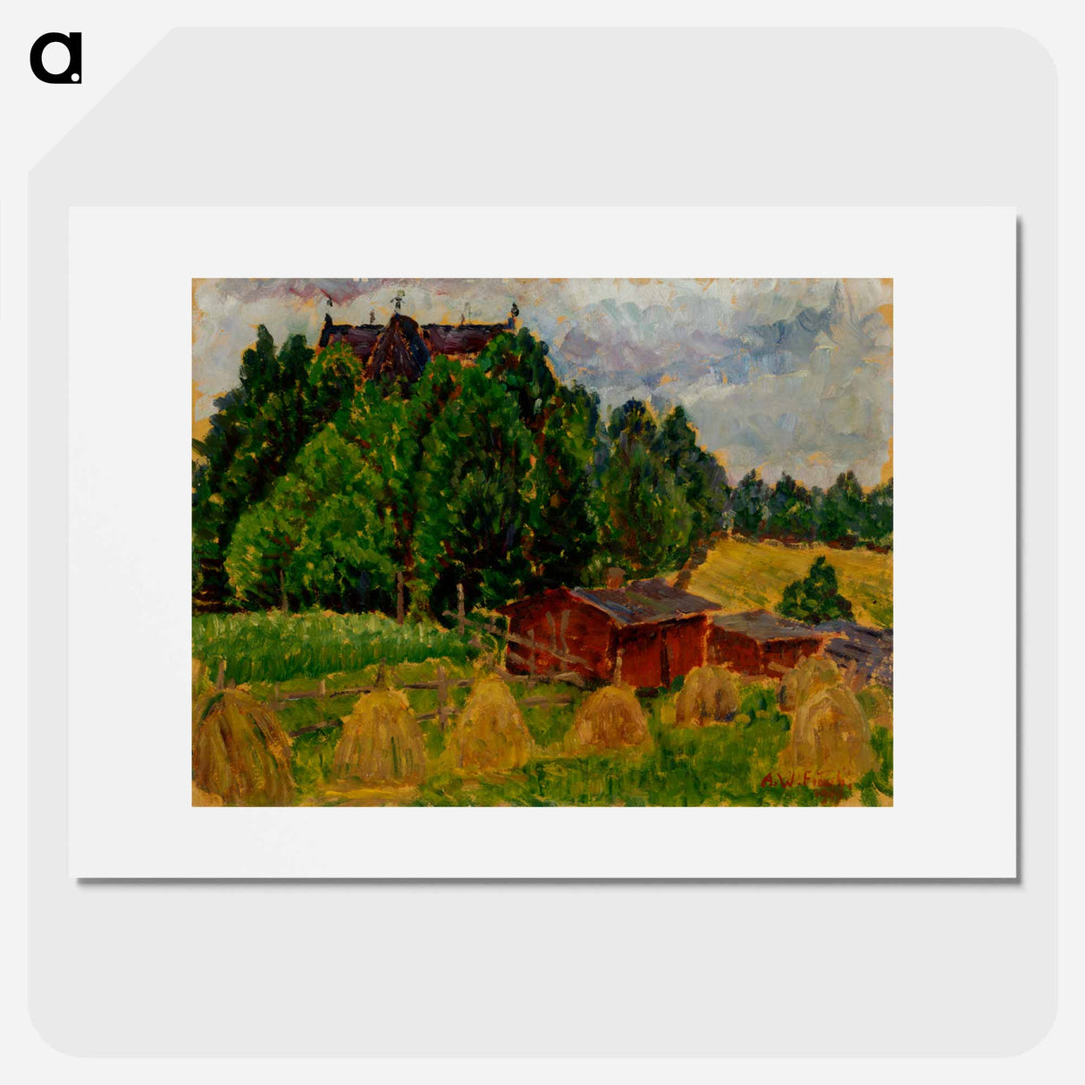 Landscape from padasjoki - アルフレッド ウィリアム フィンチ Poster.