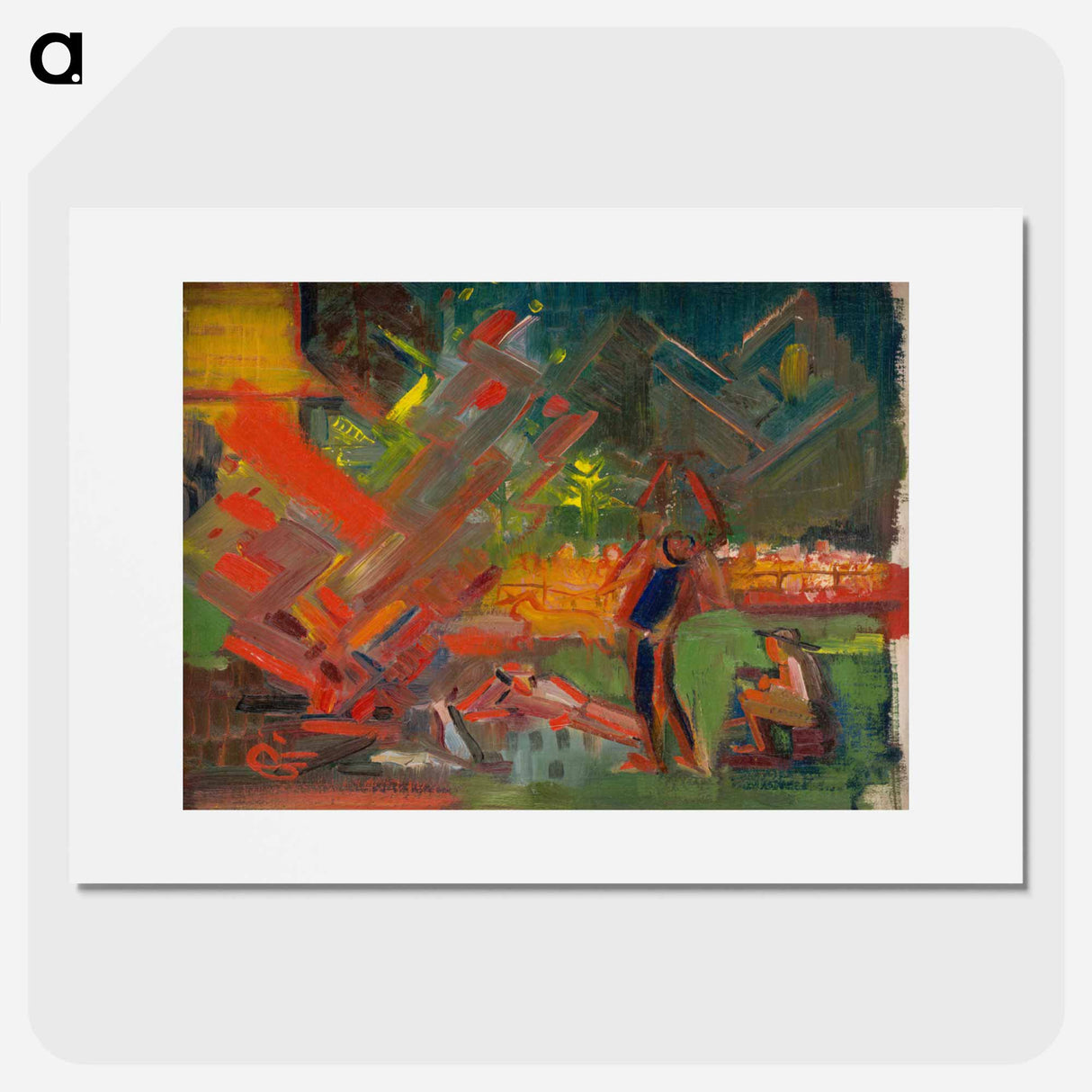 By the campfire - アーノルド ピーター ワイズ クビンチャン Poster.