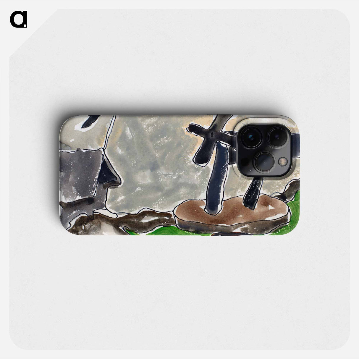 Landscape with Weather Vane - アーサー ダヴ Phone Case.