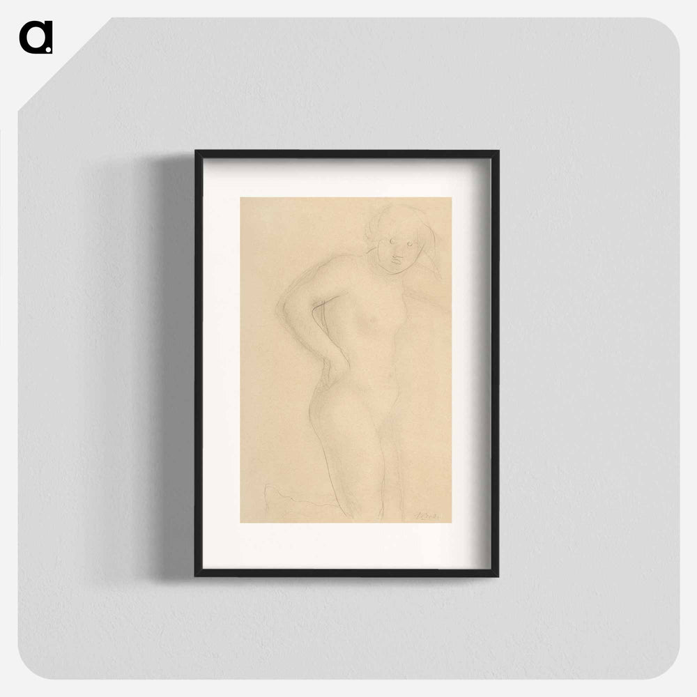 Young Nude Girl Kneeling - Auguste Rodin Poster.