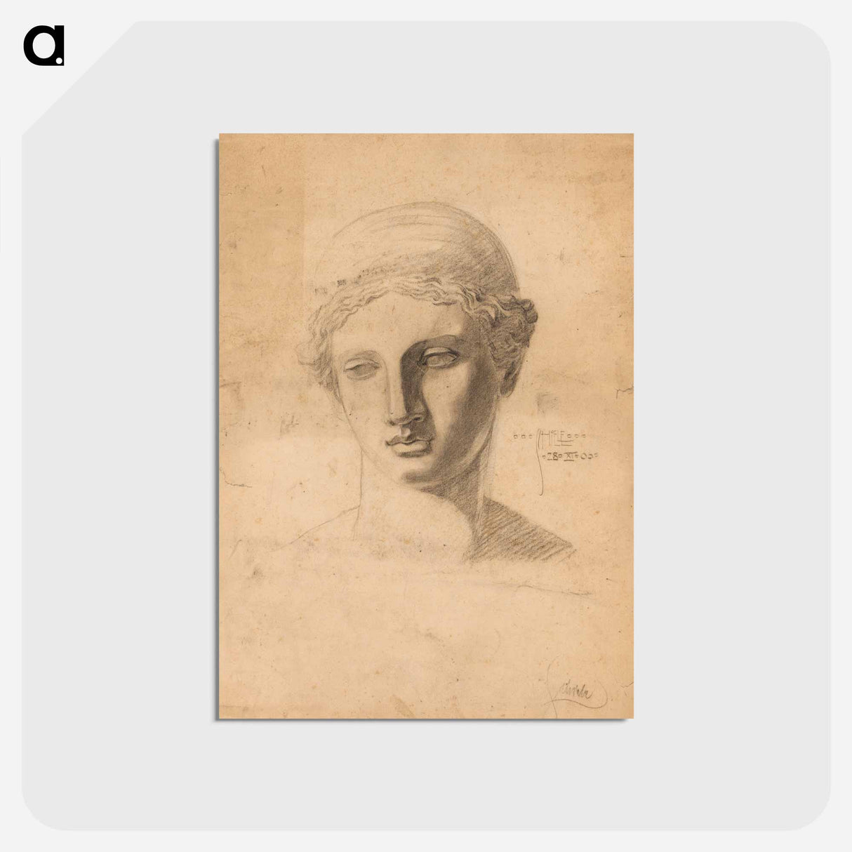 Antike Büste - エゴン シーレ Postcard.