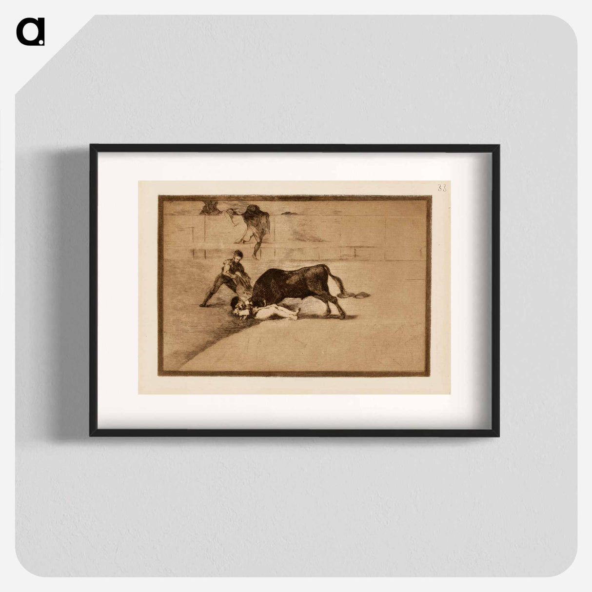 Pepe illon onneton kuolema madridin areenalla by Francisco Goya - フランシスコ デ ゴヤ Poster.