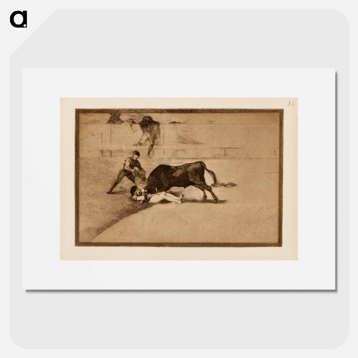 Pepe illon onneton kuolema madridin areenalla by Francisco Goya - フランシスコ デ ゴヤ Poster.