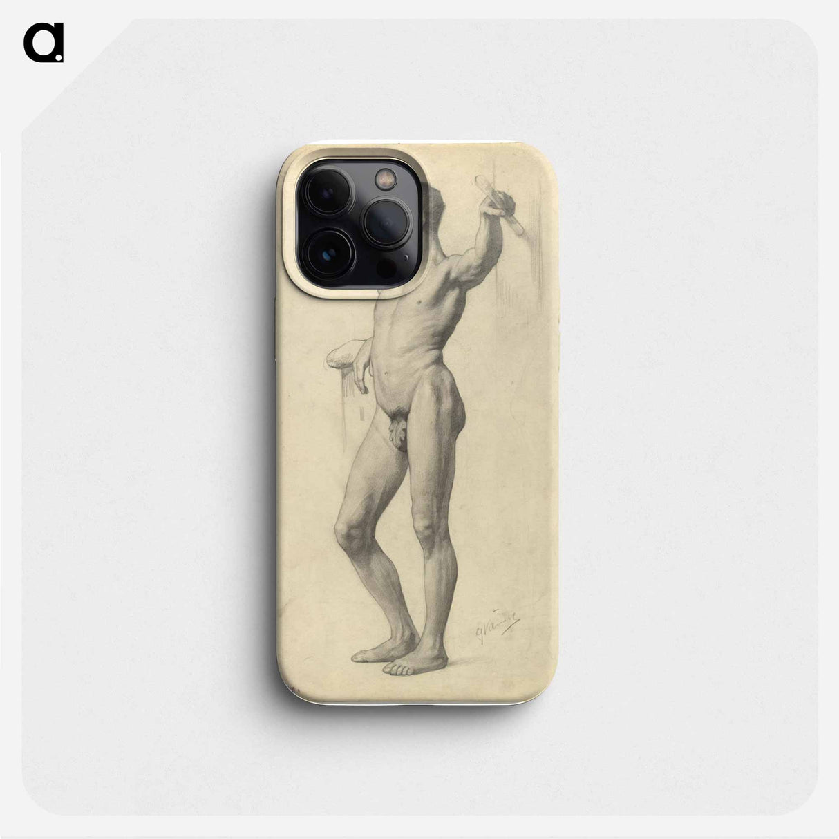 Male Academy Nude - Gustav Klimt Phone Case.