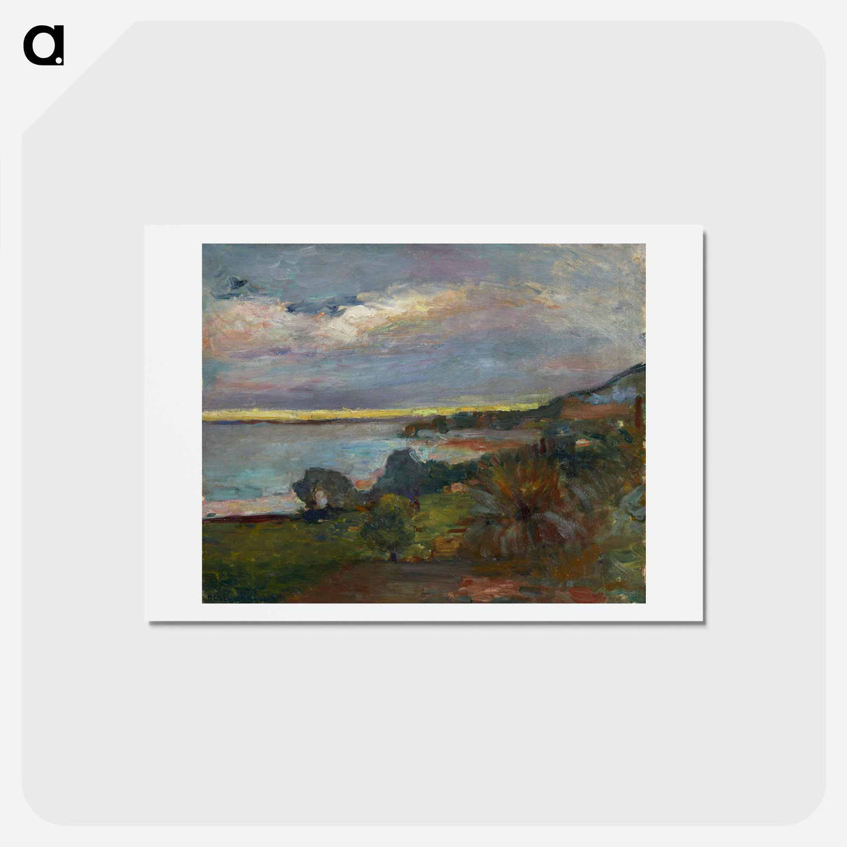 アートポストカード-La Mer En Corse, Le Scoud - アンリ マティス Postcard.