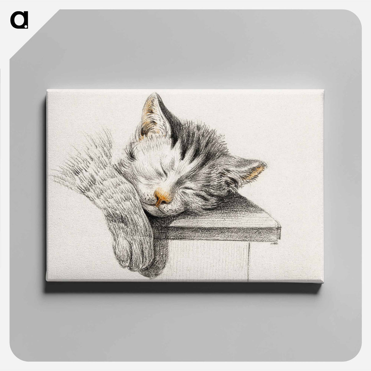 アートパネル-Sketch of a sleeping cat - ジャン ベルナール Canvas.