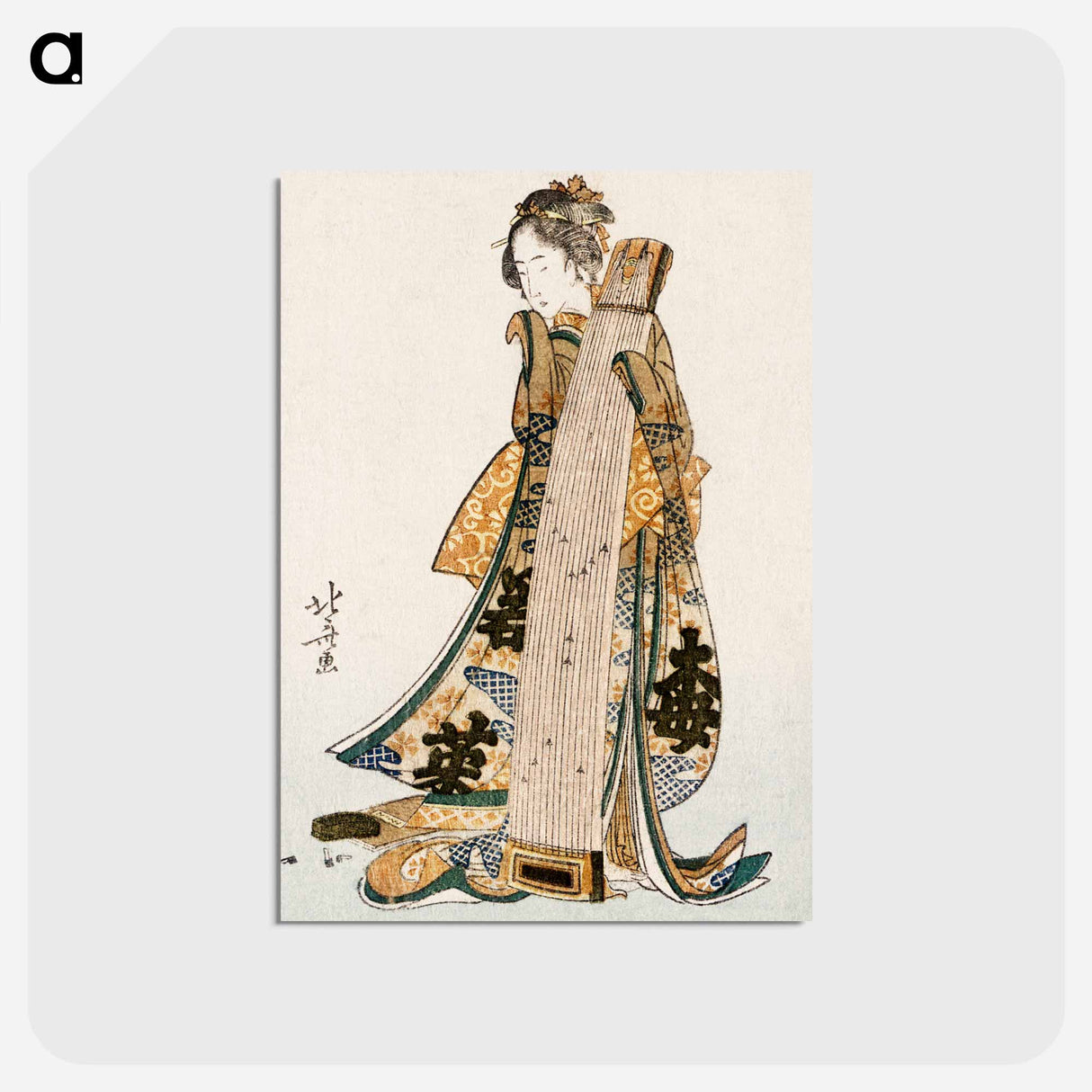 アートポストカード-Hokusai’s Japanese woman - 葛飾 北斎 Postcard.