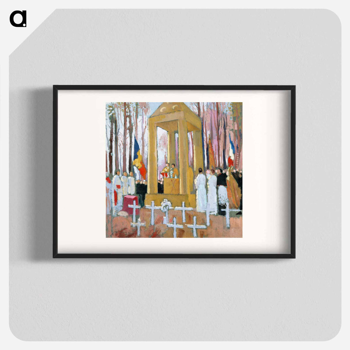 Mass in front of the tomb of Ernest Psichari - Maurice Denis Poster.