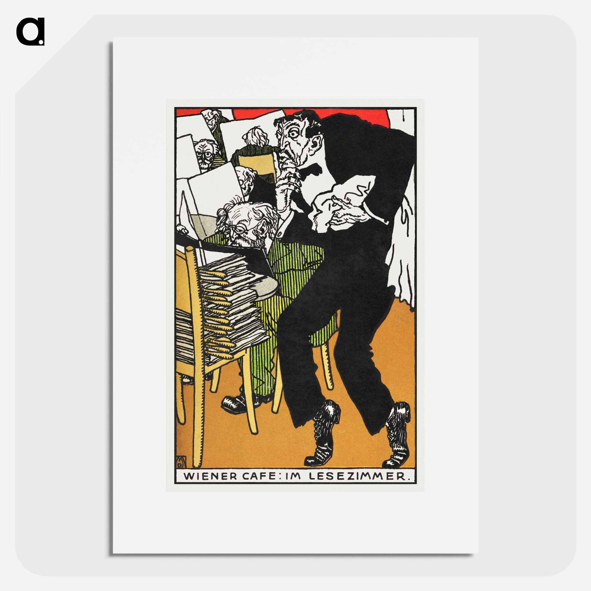 Vienesse Café: In the Reading Room - モリツ ユング Poster.