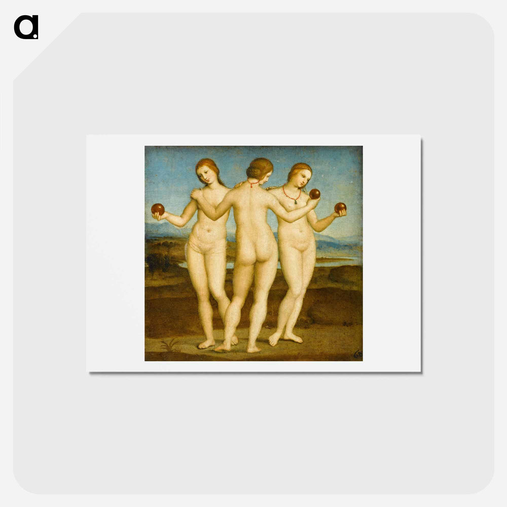 Raphael's Three Graces - ラファエロ サンティ Postcard.