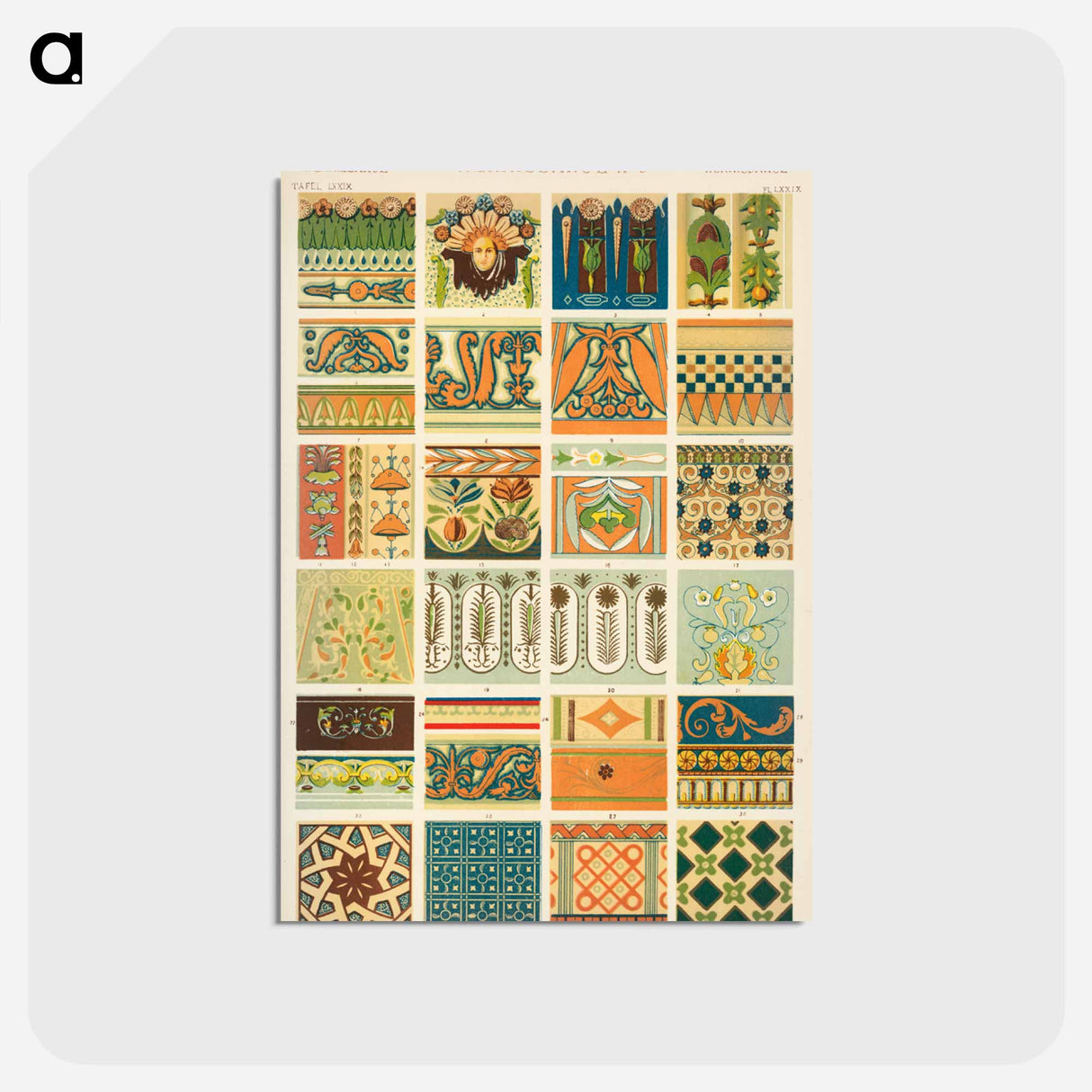 アートポストカード-Nineteenth-Century Ornament Pattern
- 装飾の文法 Postcard.