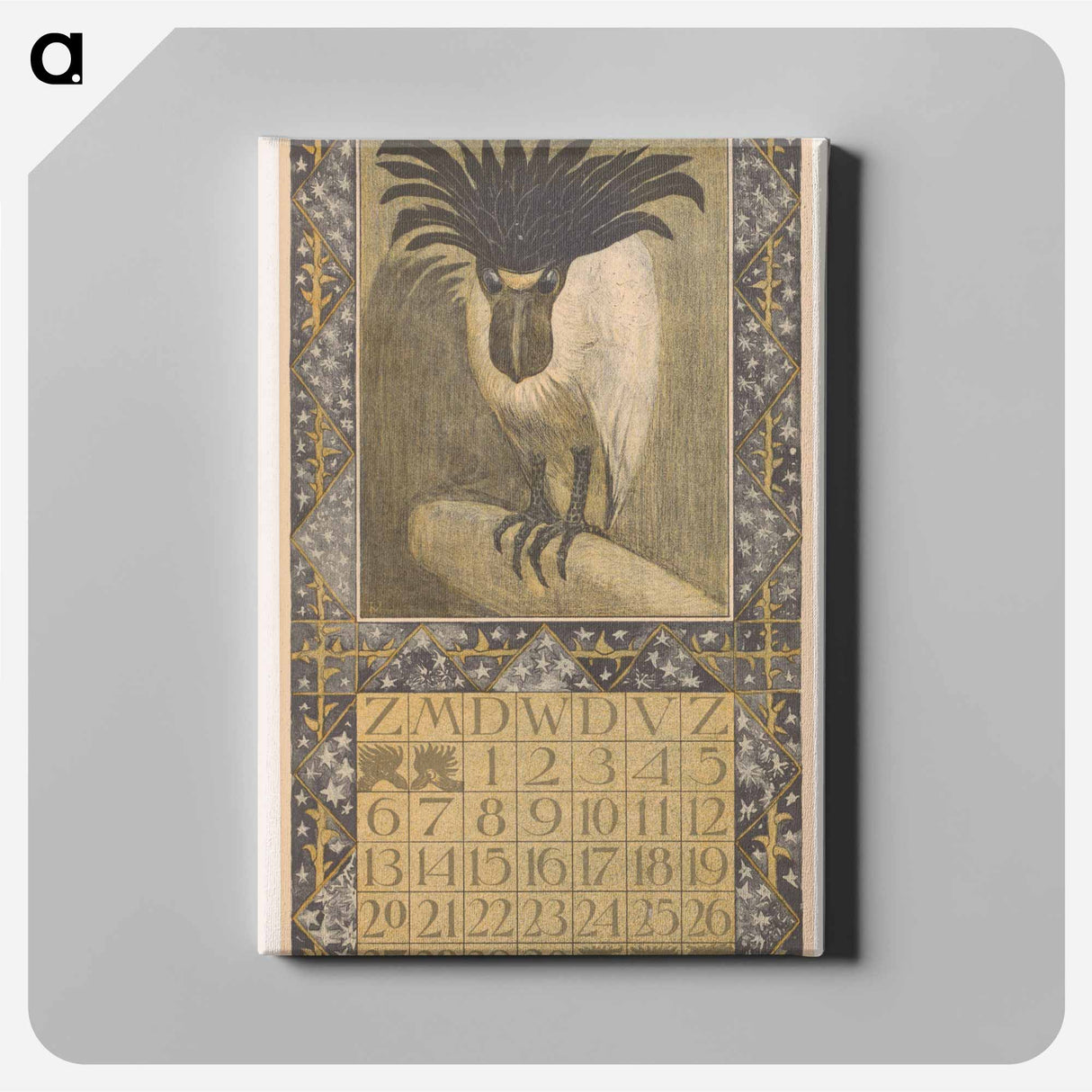 Kalenderblad november met een schuitbekreiger - テオ ヴァン ホイテマ Canvas.