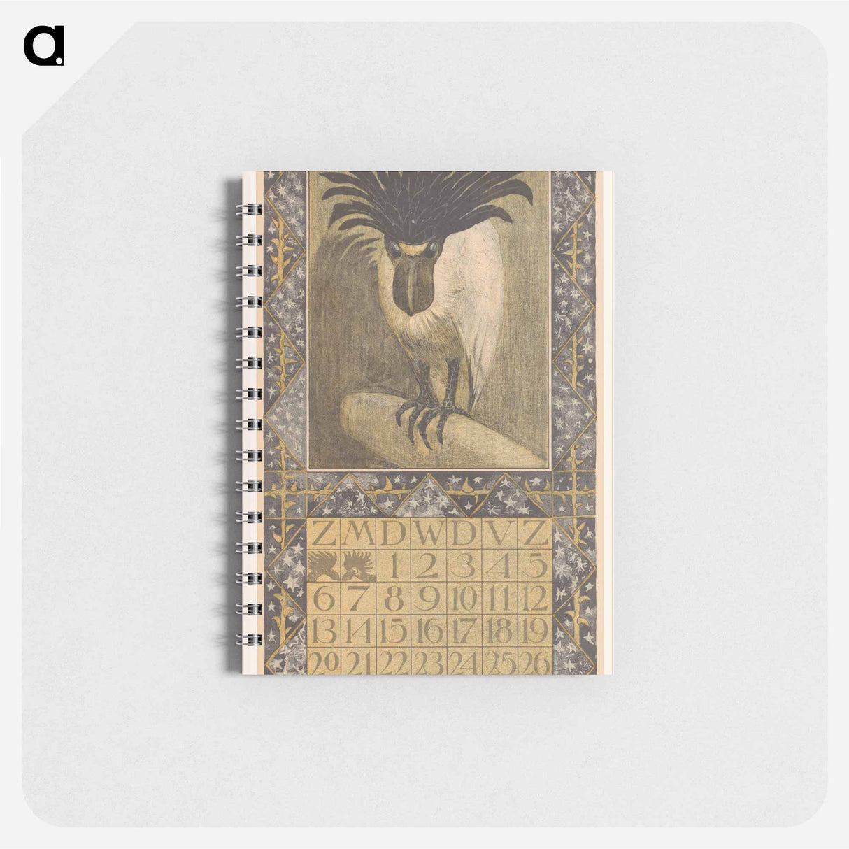 Kalenderblad november met een schuitbekreiger - テオ ヴァン ホイテマ Memo.