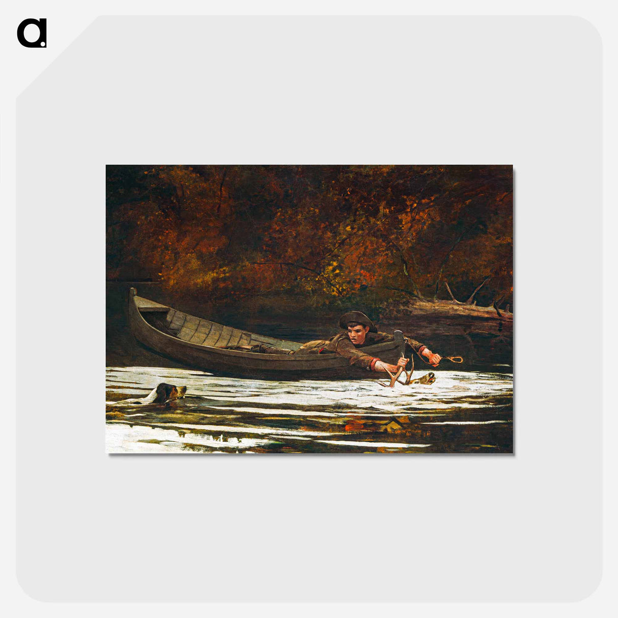 アートポストカード-Hound and Hunter - ウィンスロー ホーマー Postcard.