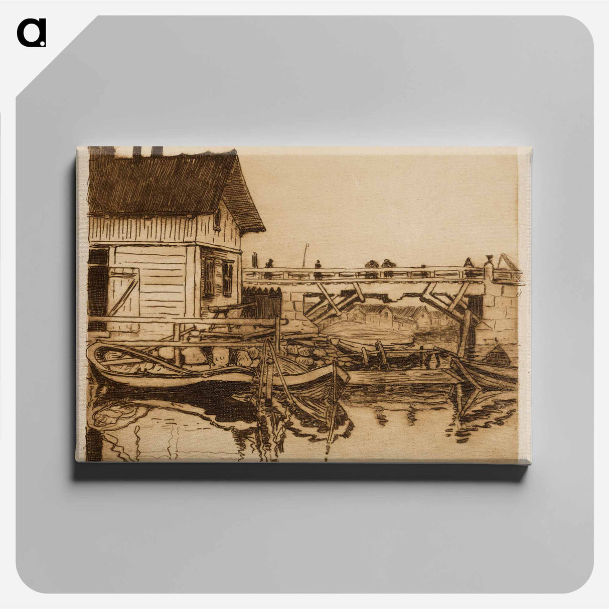 View from porvoo - アルフレッド ウィリアム フィンチ Canvas.