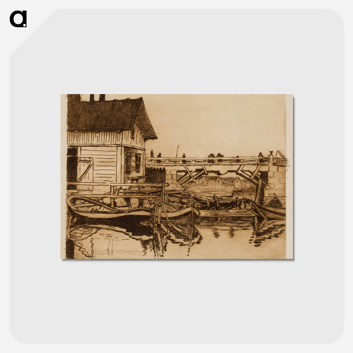 View from porvoo - アルフレッド ウィリアム フィンチ Postcard.