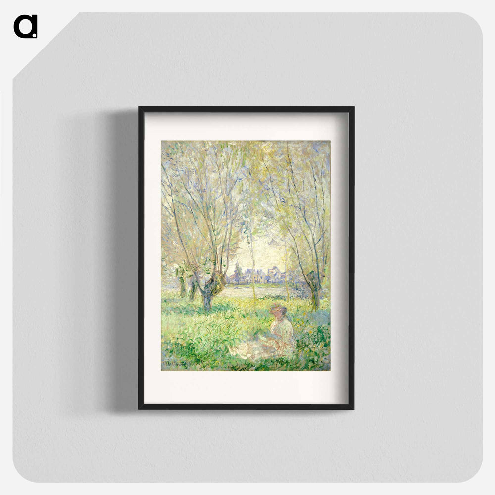 Woman Seated under the Willows - Claude Monet Poster.