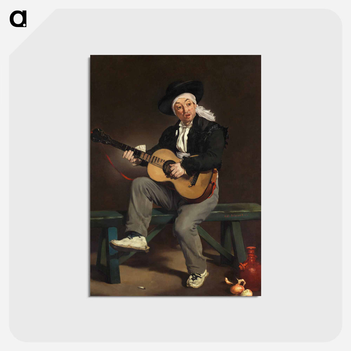 アートポストカード-The Spanish Singer - エドゥアール マネ Postcard.