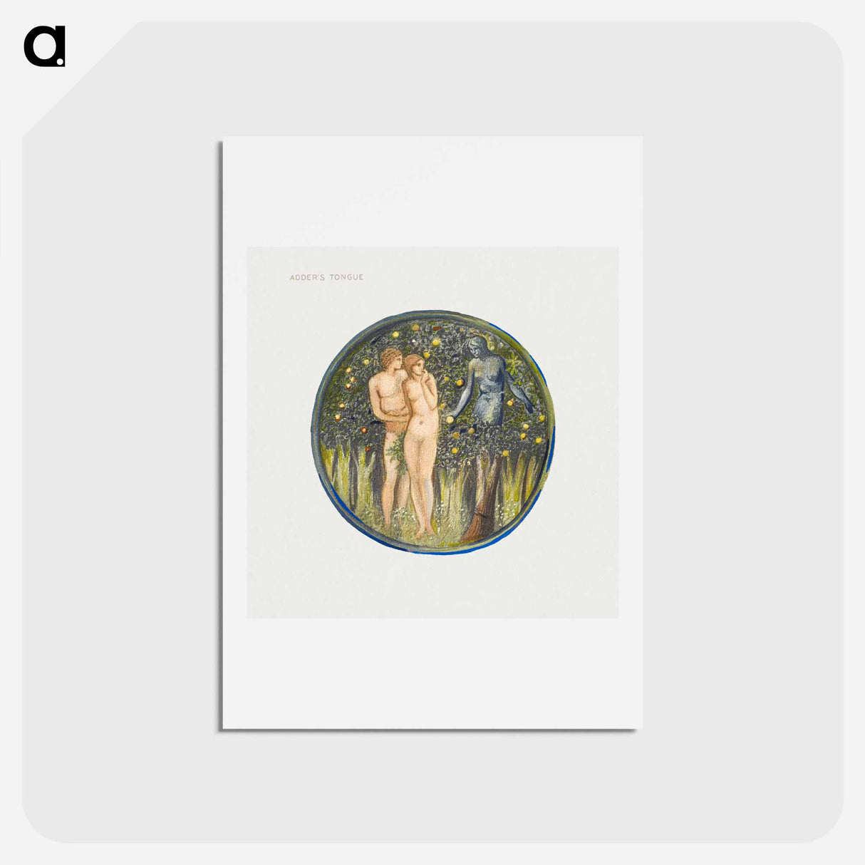 アートポストカード-Adder's Tongue from The Flower Book - エドワード バーン ジョーンズ Postcard.