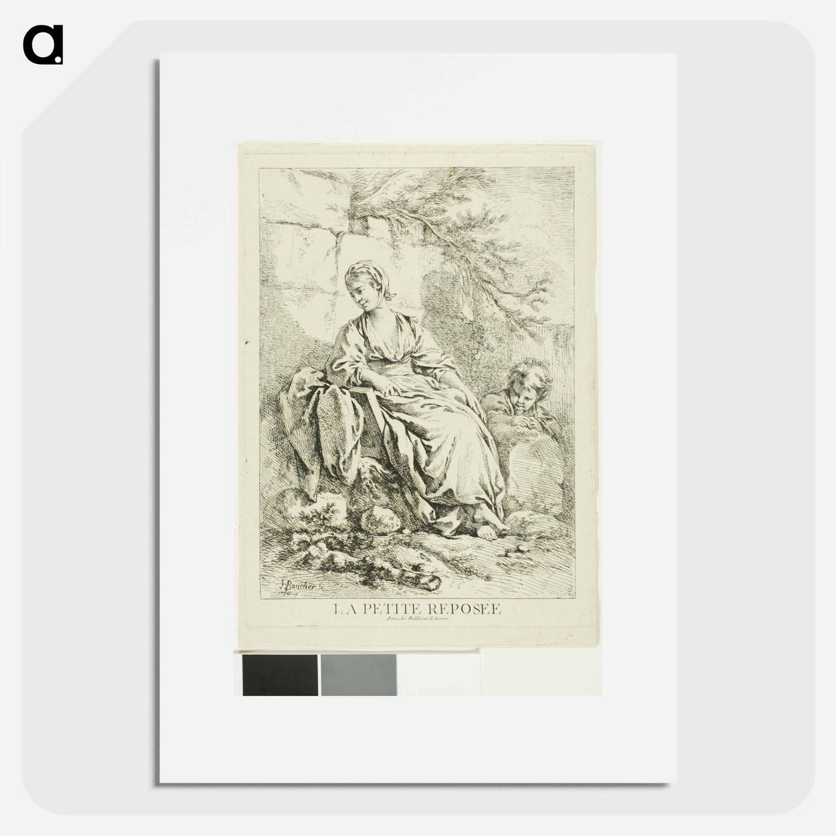 Young Woman Resting - Francois Boucher Poster.