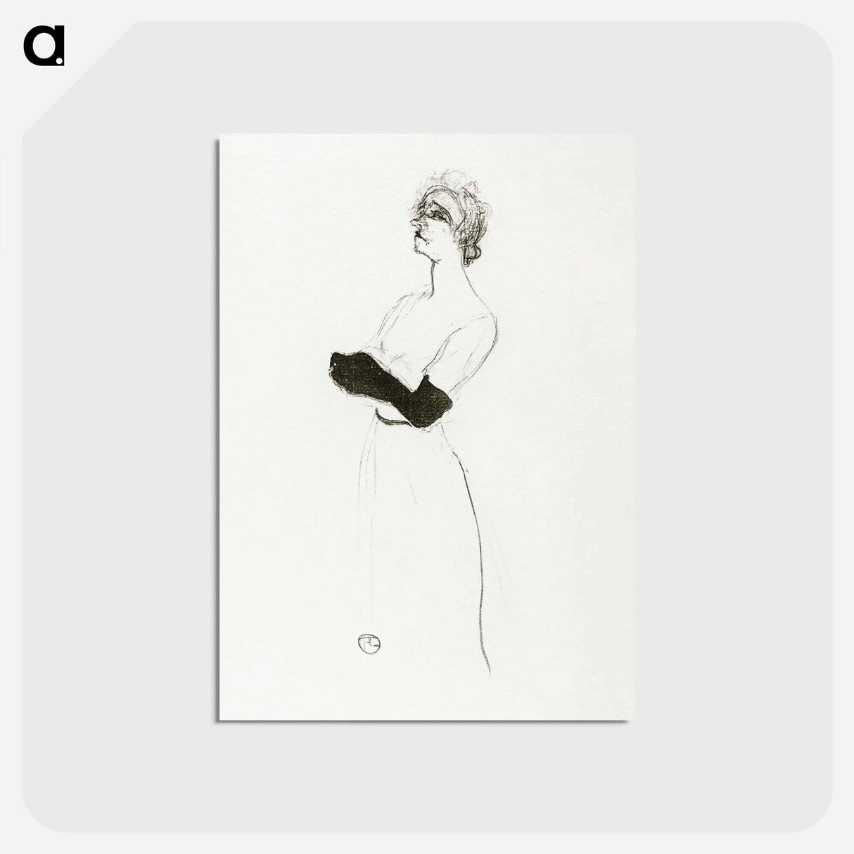アートポストカード-Yvette Guilbert - アンリ ド トゥールーズ ロートレック Postcard.