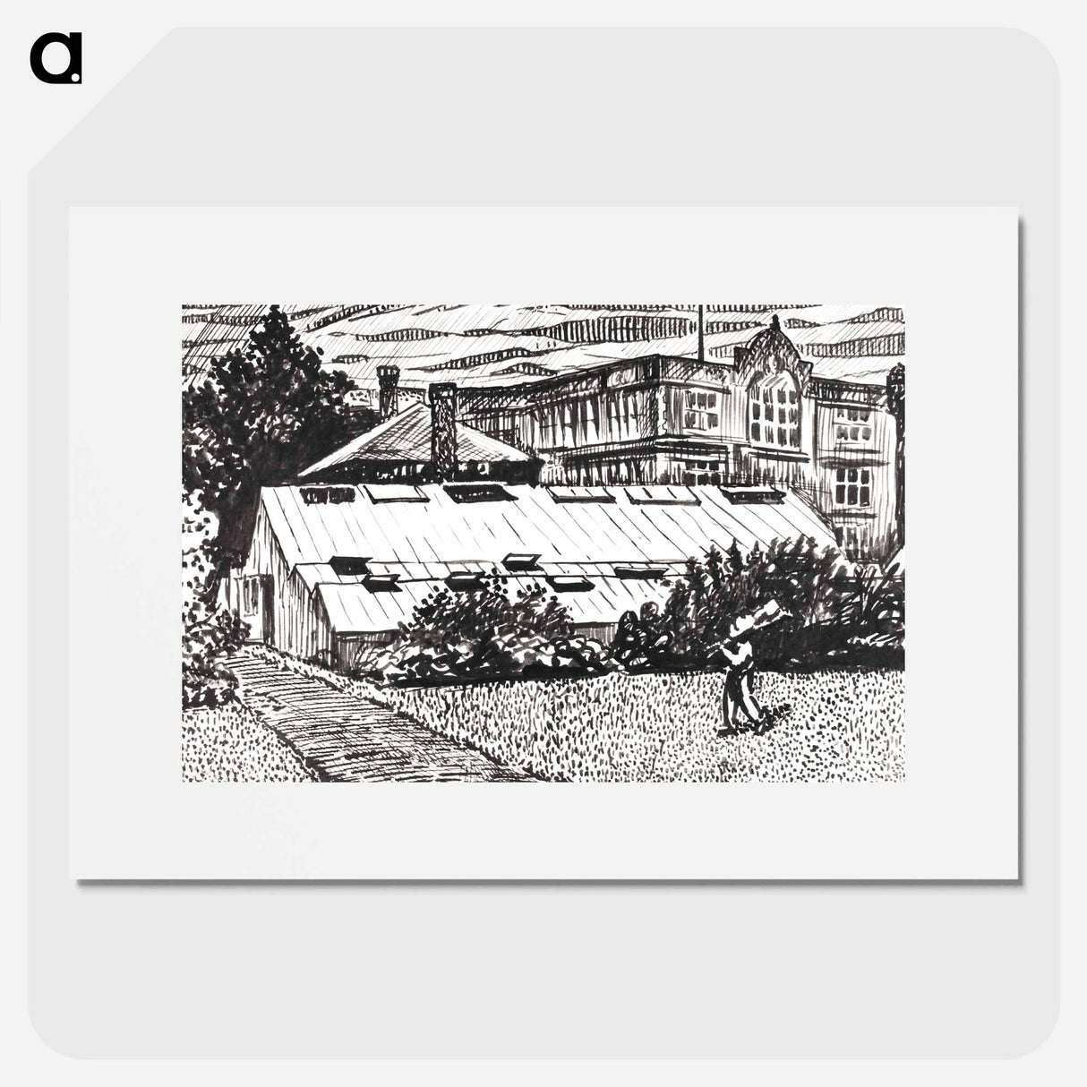 Figure and Buildings - ヘンリー ライマン サイエン Poster.