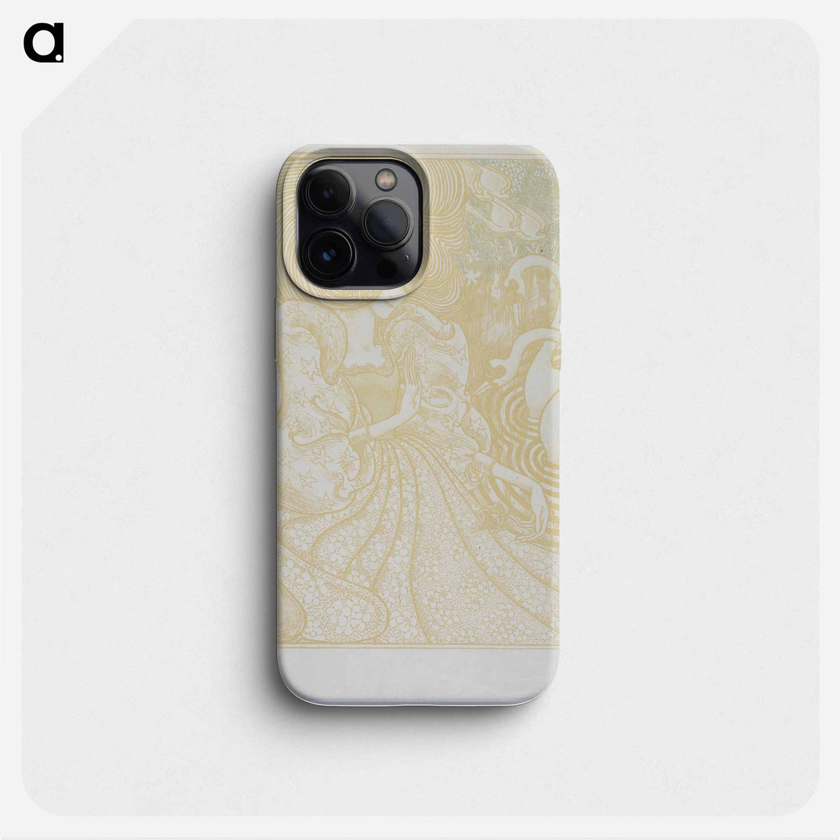 Woman with a Butterfly at a Pond with Two Swans - Jan Toorop Phone Case.