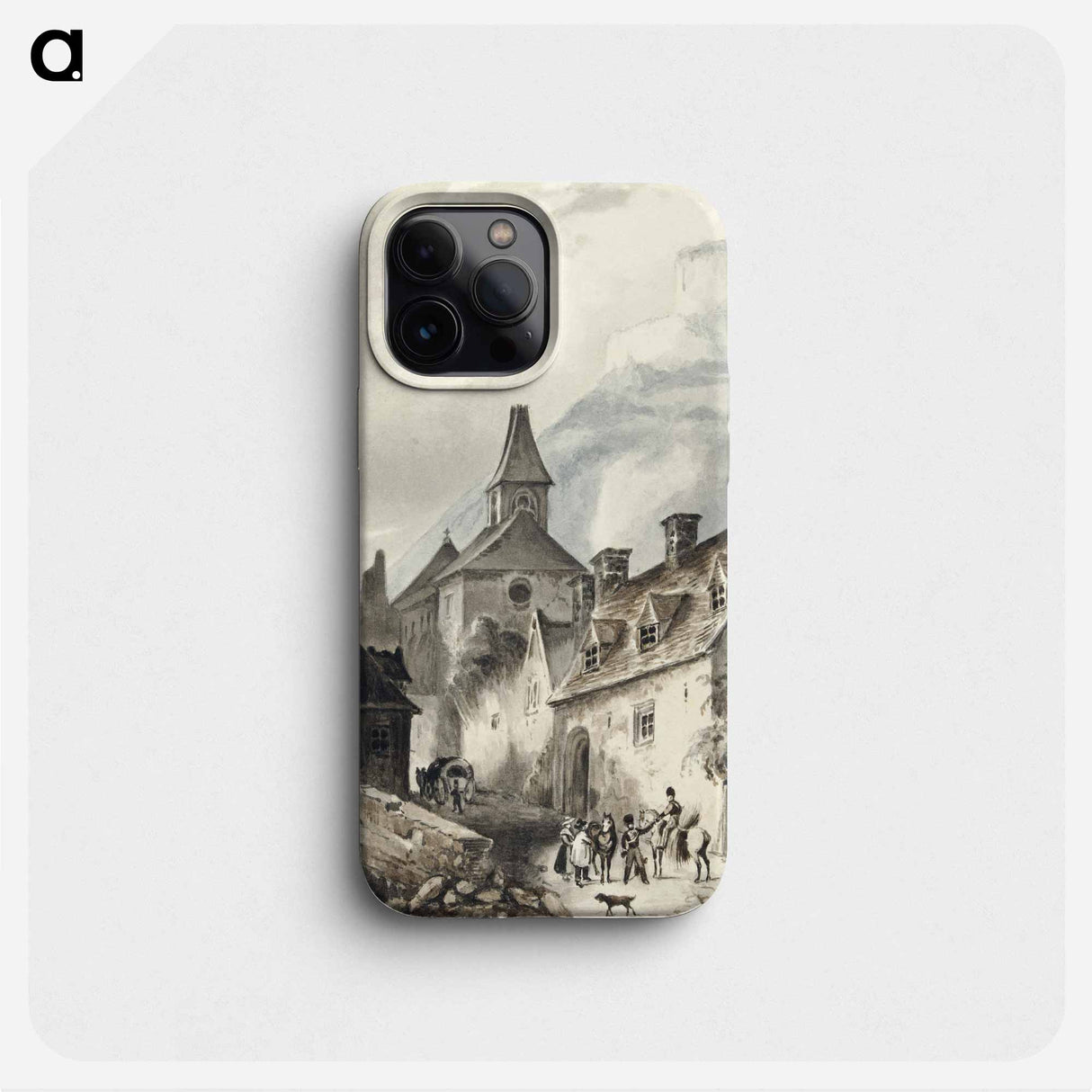 View of la Roche-Guyon - ジャン ベルナール Phone Case.