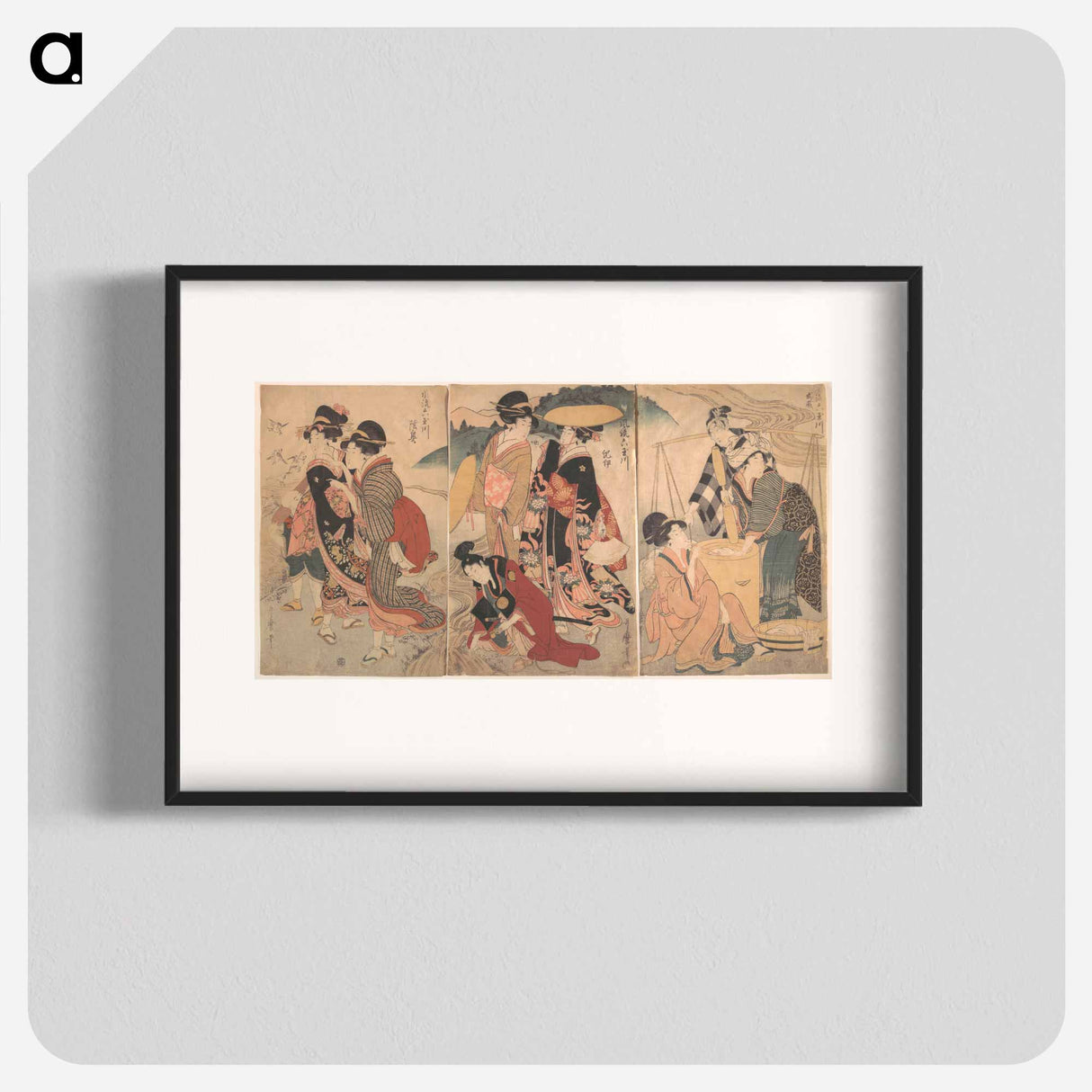 Women and a Man in the Country; Some pageant? - 喜多川 歌麿 Poster.