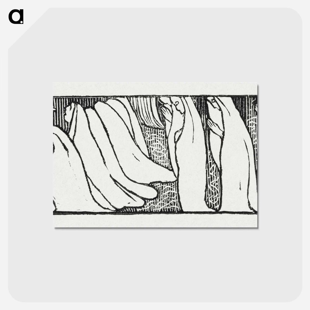 アートポストカード-Illustration for poem from Paul Verlaine's collection of poetry Sagesse - モーリス ドニ Postcard.