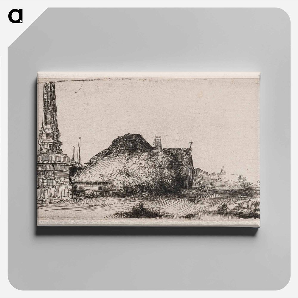 Landscape with an Obelisk - レンブラント ファン レイン Canvas.