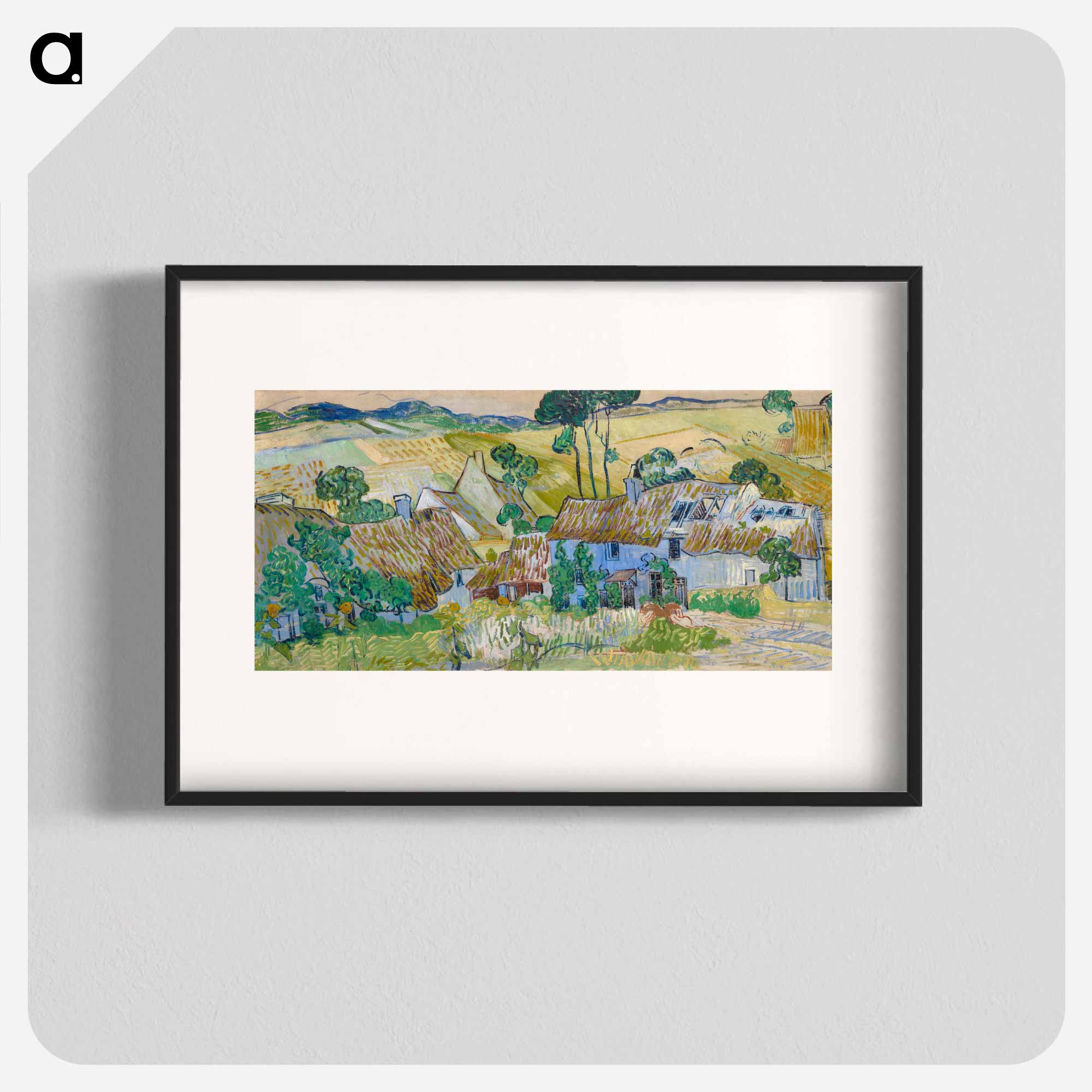 Vincent van Gogh(ヴィンセント ヴァン ゴッホ) - Farms near Auvers - ヴィンセント ヴァン ゴッホ  Poster. - artgraph.【名画・名作アートのポスターなどのプリント製品が買えるサイト】