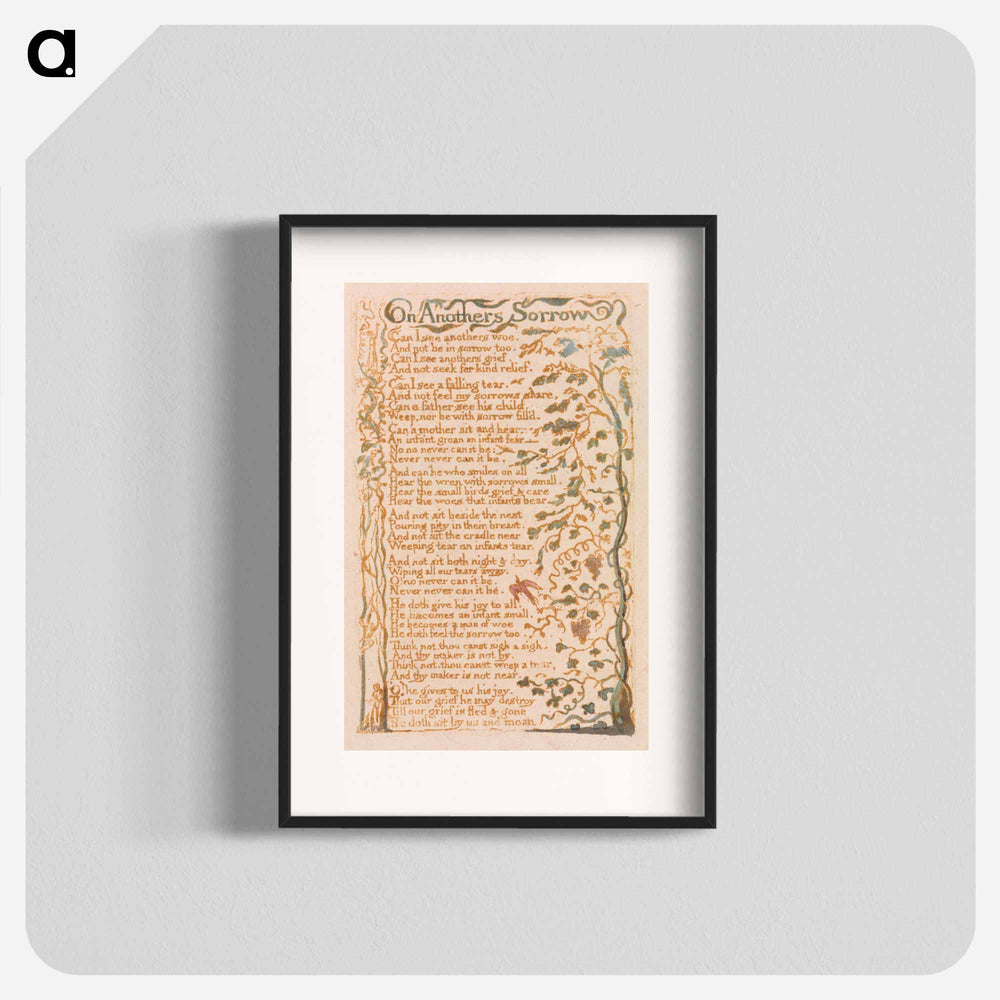 On Another's Sorrow - William Blake Poster.