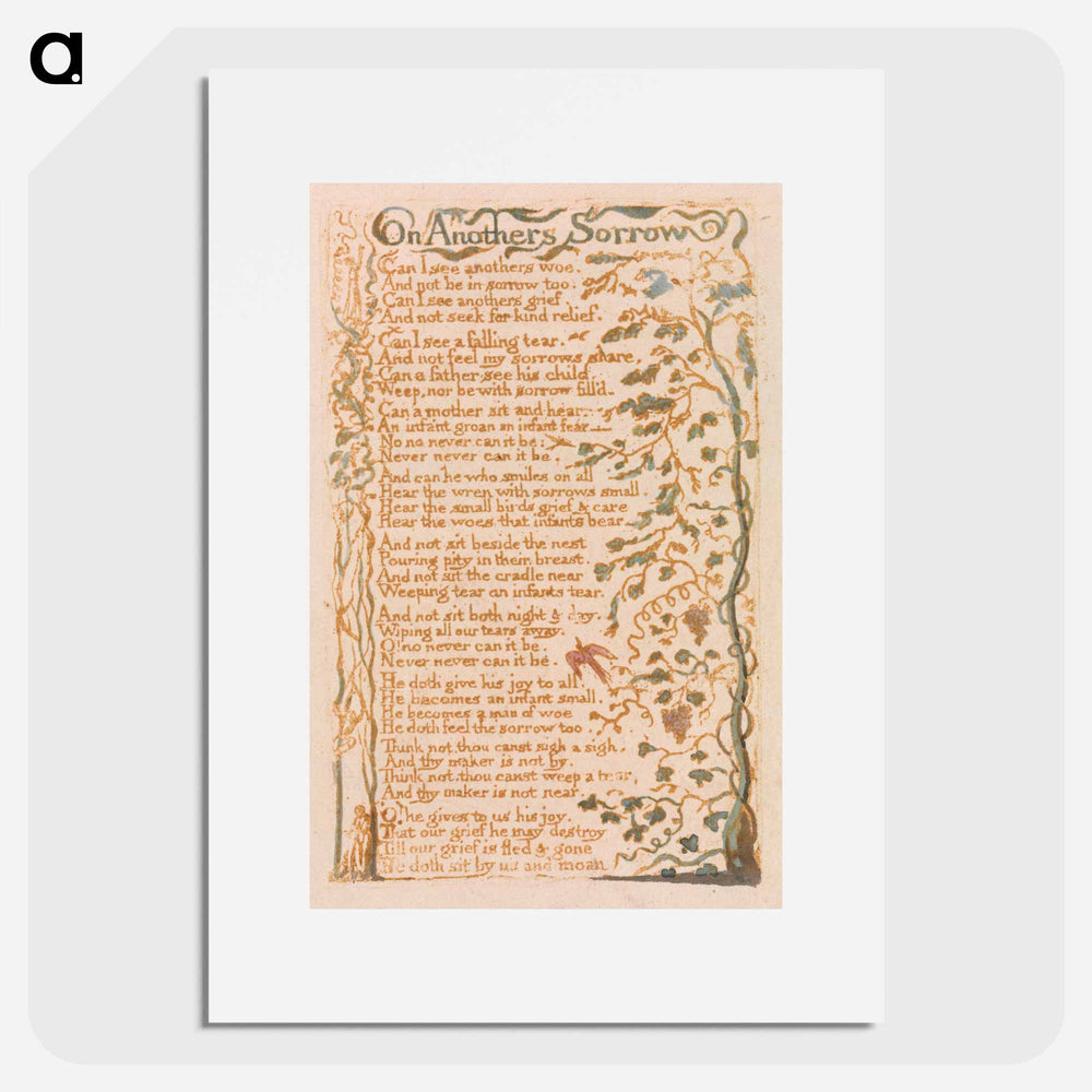 On Another's Sorrow - William Blake Poster.