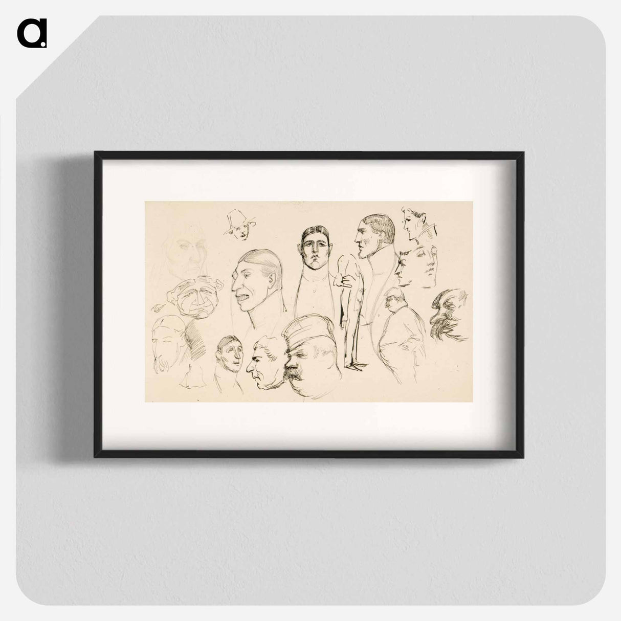 Caricatures - アルバート エーデルフェルト Poster.