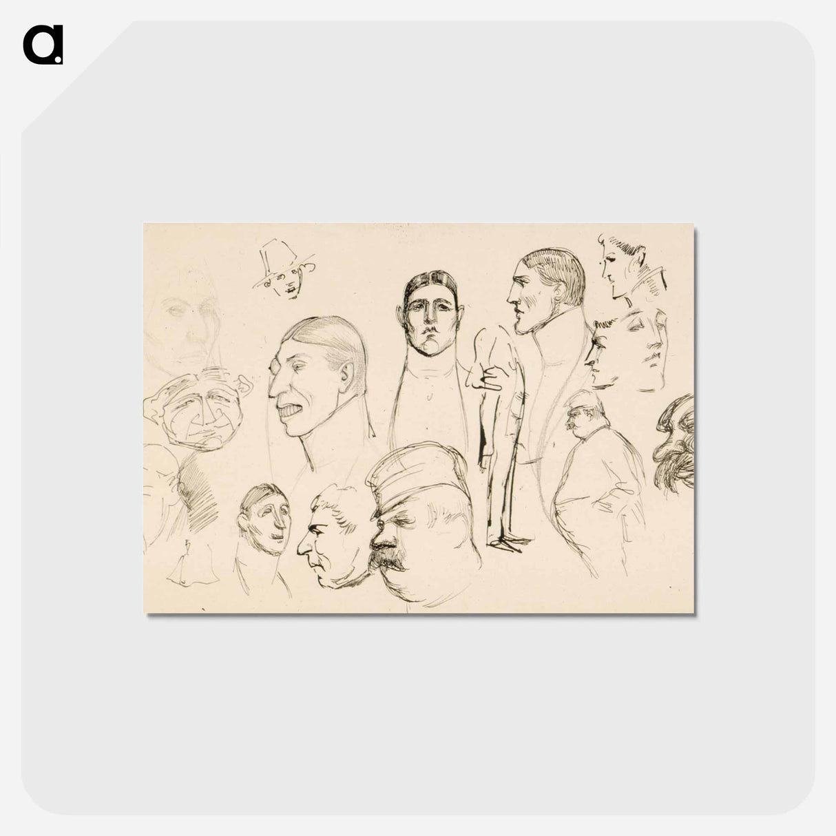 Caricatures - アルバート エーデルフェルト Postcard.