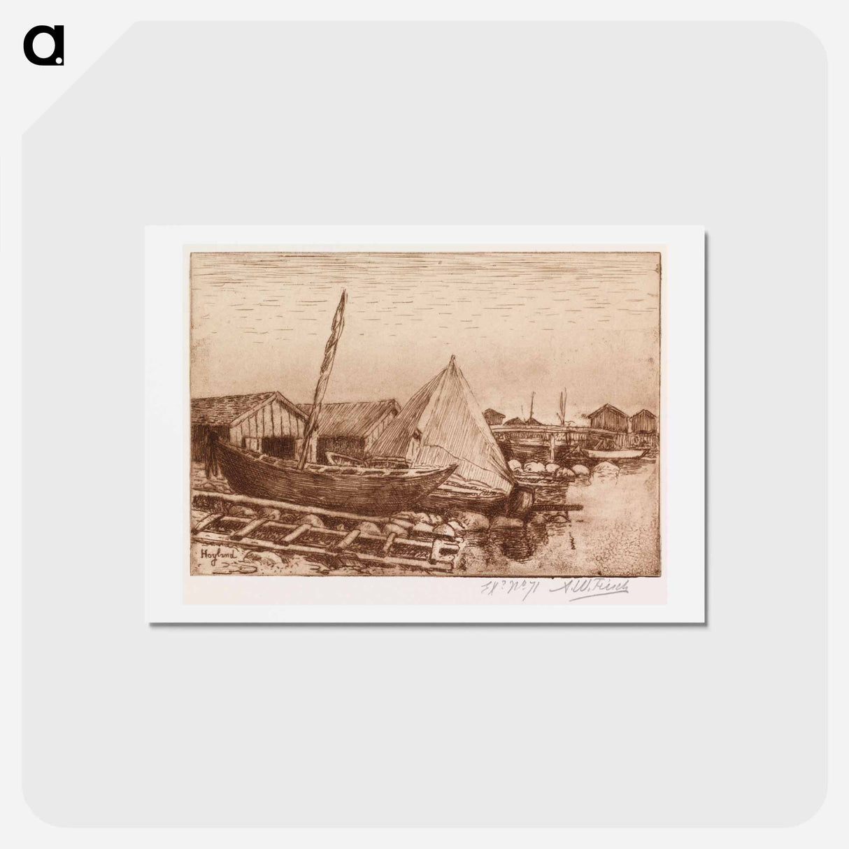 Suursaaren rantaa - アルフレッド ウィリアム フィンチ Postcard.