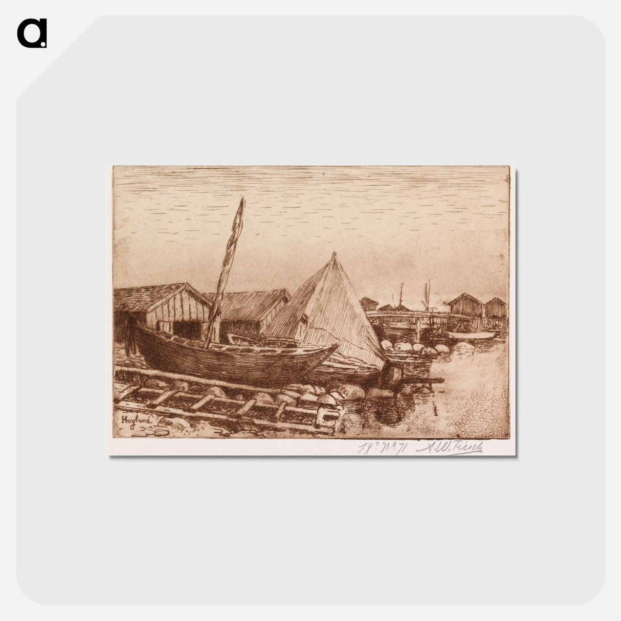 Suursaaren rantaa - アルフレッド ウィリアム フィンチ Postcard.