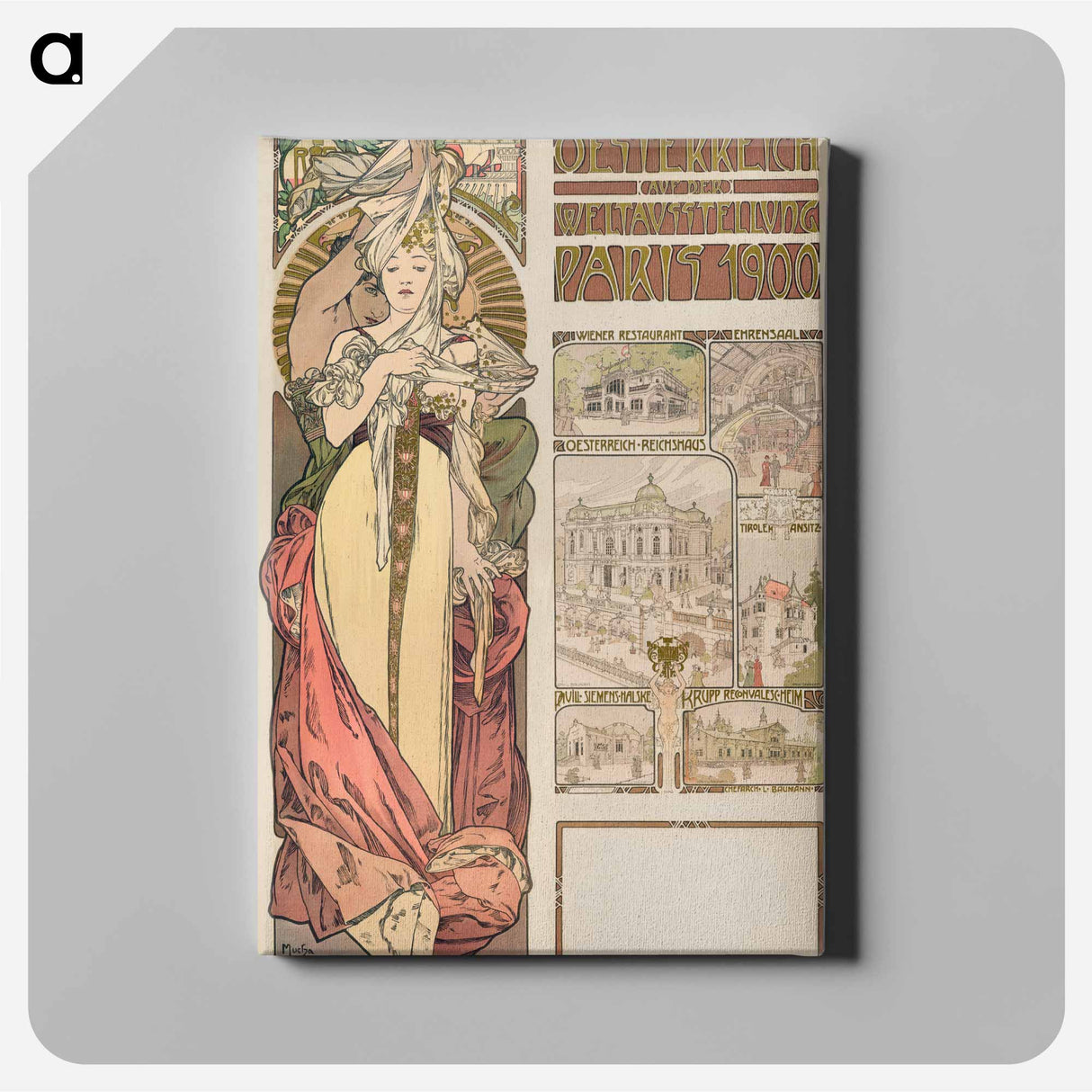 Austria at the Exposition Universelle - アルフォンス ミュシャ Canvas.